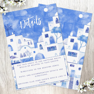 Santorini Hochzeiten Details Begleitkarte