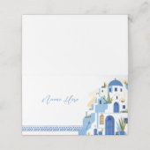 Santorini Hochzeiten Platzkarten nennen Griechenla (Außenseite Aufgefaltet)