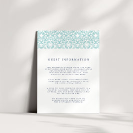 Santorini Hochzeitskarte | Aqua Begleitkarte