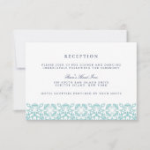 Santorini Hochzeitskarte | Aqua Einladung (Vorderseite)