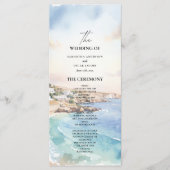 Santorini Hochzeitsprogramm Vorlage | Mittelmeer (Vorderseite)