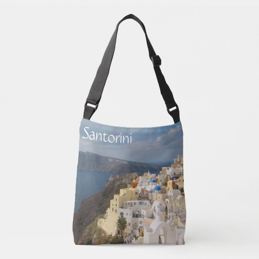 Santorini in the Afternoon Sun Wristlet Purse Tragetaschen Mit Langen Trägern (Vorderseite)