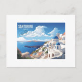 Santorini Insel Griechenland Reise Postkarte (Vorderseite)