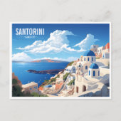 Santorini Insel Griechenland Reisen Postkarte (Vorderseite)