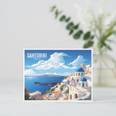 Santorini Insel Griechenland Reisen Postkarte (Stehend Vorderseite)
