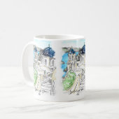 Santorini Insel Griechenland Sommer-Erinnerungen P Kaffeetasse (Vorderseite Links)