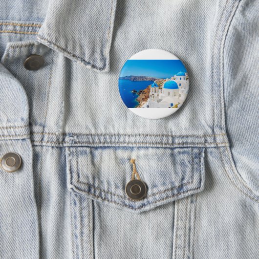 Santorini Insel - Kessel, Griechenland Button (Beispiel)