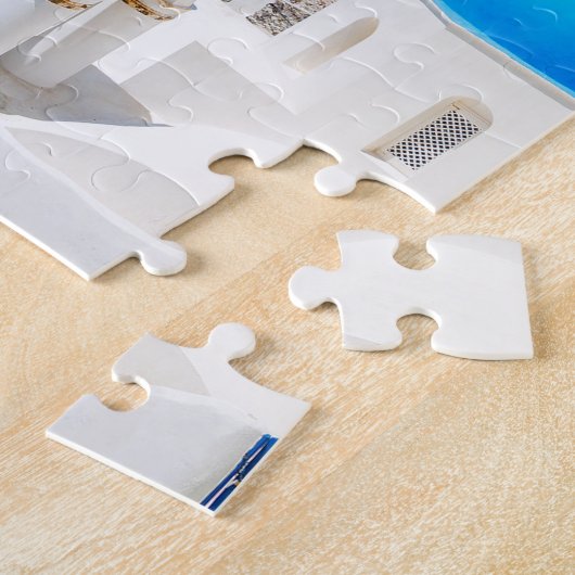 Santorini Insel - Kessel, Griechenland Puzzle (Seite)