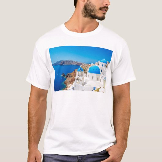 Santorini Insel - Kessel, Griechenland T-Shirt (Vorderseite)