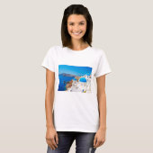 Santorini Insel - Kessel, Griechenland T-Shirt (Vorne ganz)