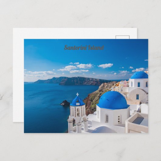 Santorini Insel Postcard Postkarte (Vorne/Hinten)