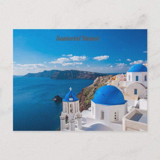 Santorini Insel Postcard Postkarte (Vorderseite)