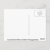 Santorini Ioa Foto Colette Hera Guggenheim Postkarte (Rückseite)