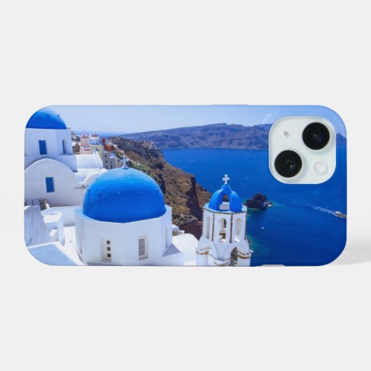 Santorini iPhone 15 Hülle (Rückseite (Horizontal))