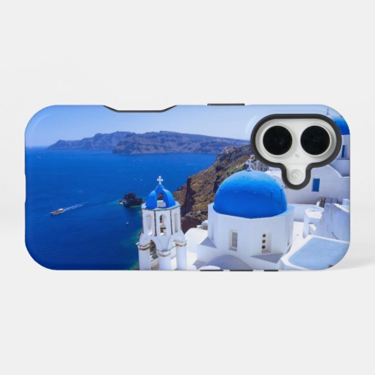 Santorini iPhone 16 Hülle (Rückseite (Horizontal))