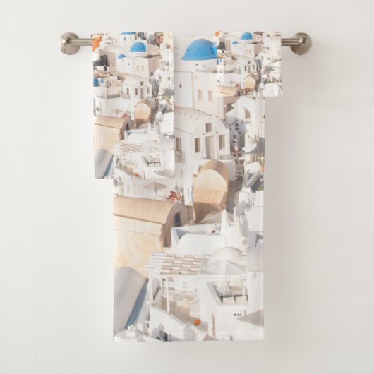 Santorini Island Bliss #3 #wall #art Badhandtuch Set (Insitu)
