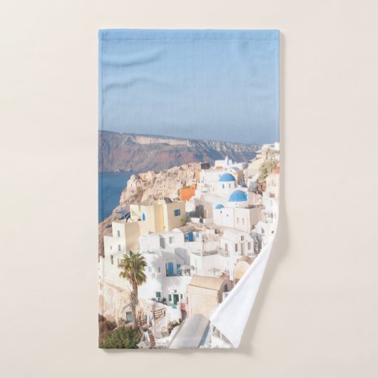 Santorini Island Bliss #3 #wall #art Badhandtuch Set (Handtuch)