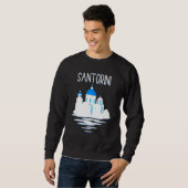 Santorini Island Greece  Ellada Vertical Greek Isl Sweatshirt (Vorne ganz)
