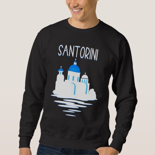 Santorini Island Greece  Ellada Vertical Greek Isl Sweatshirt (Vorderseite)