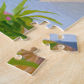 Santorini Island Greece Watercolor Painting Puzzle (Seite)