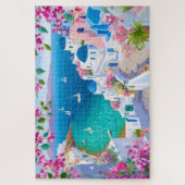 Santorini Island Greece Watercolor Painting Puzzle (Vertikal)