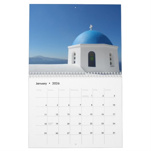 Santorini Kalender (Jan 2026)