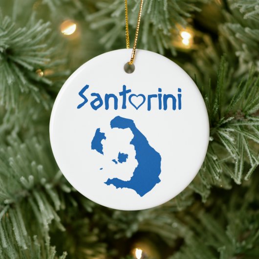Santorini Keramik Ornament (Baum)