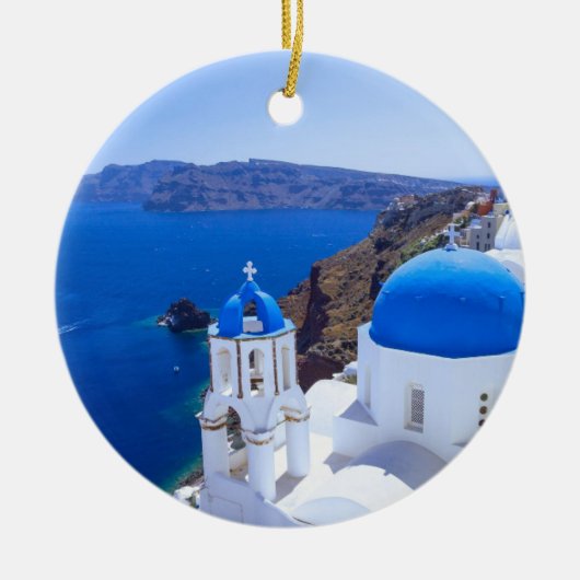 Santorini Keramik Ornament (Vorne)