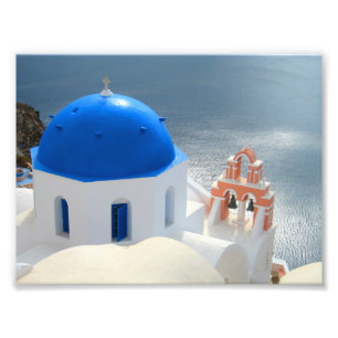 Santorini Kirche am Nachmittag Sun Fotodruck