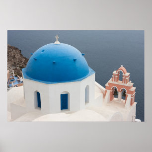 Santorini Kirche Poster
