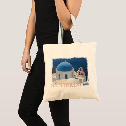 Santorini Kirche Tragetasche (Vorderseite (Produkt))