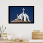 Santorini-Kirchen. Poster von cARTerART (Küche)