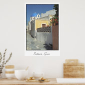 Santorini kitty poster (Küche)