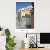 Santorini kitty poster (Heimbüro)