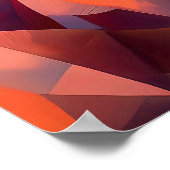 Santorini Küste in künstlerischer Impression Poster (Ecke)