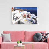 Santorini-Leinwand Leinwanddruck (Insitu (Wohnzimmer))