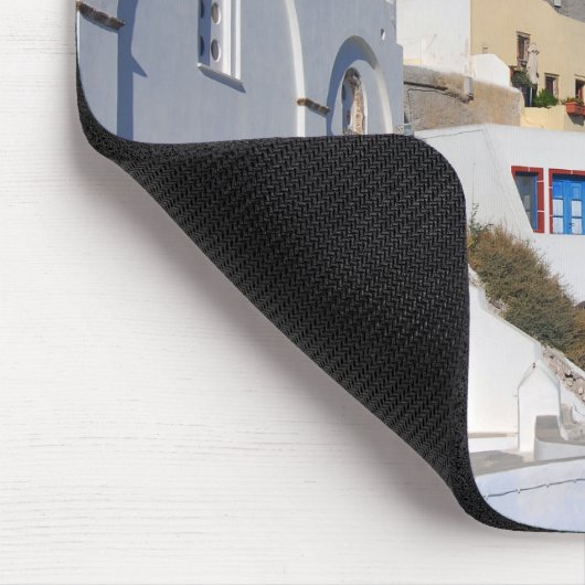Santorini-Leinwand Mousepad (Ecke)