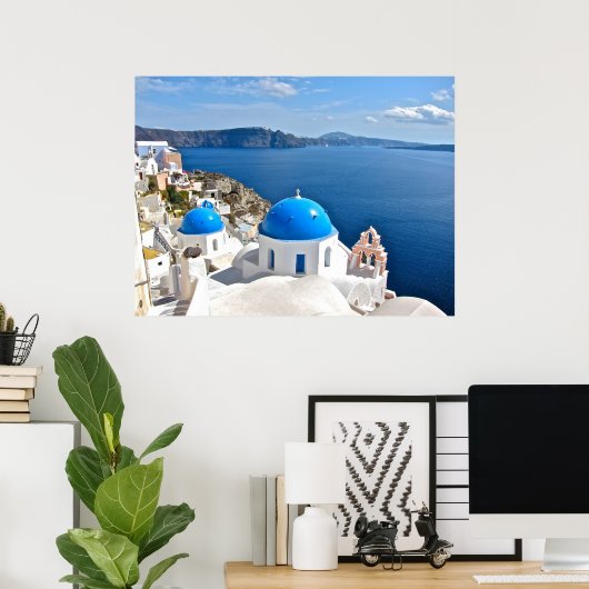 Santorini-Leinwand Poster (Heimbüro)