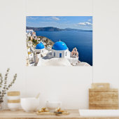 Santorini-Leinwand Poster (Küche)
