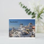Santorini-Leinwand Postkarte (Stehend Vorderseite)