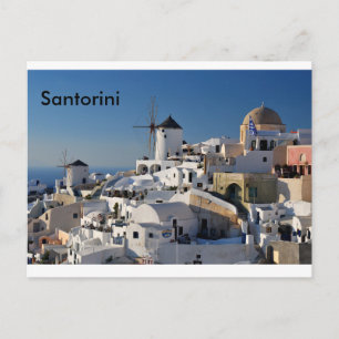 Santorini-Leinwand Postkarte