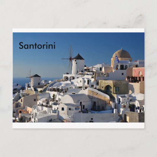 Santorini-Leinwand Postkarte (Vorderseite)