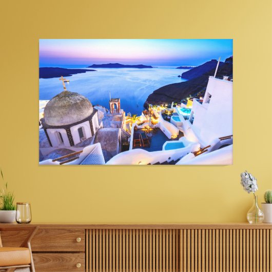 Santorini Leinwanddruck (Insitu (Wohnzimmer))