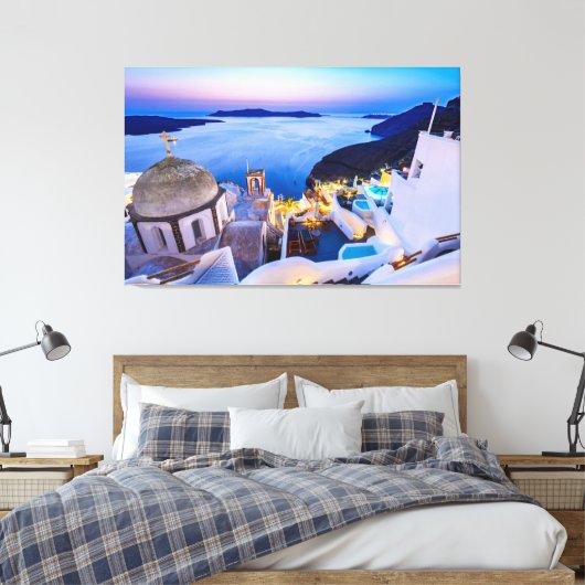 Santorini Leinwanddruck (Insitu (Schlafzimmer))