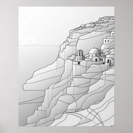 Santorini-Linie Zurück in die Zukunft Poster (Vorne)