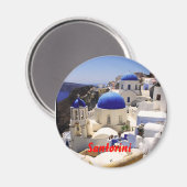 Santorini-Magnet Magnet (Vorderseite/Rückseite)