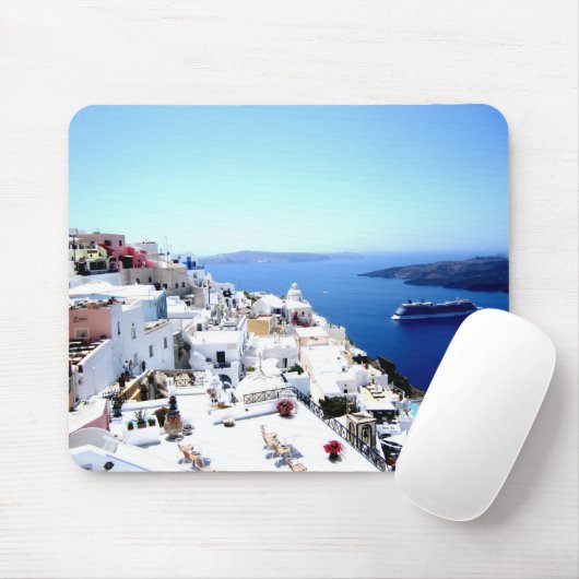 Santorini Mausunterlage Mousepad (Mit Mouse)