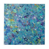 Santorini Meerglas Abstrakte Keramik Tile Fliese (Vorderseite)