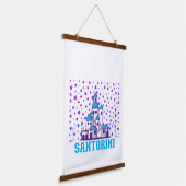 Santorini Memory.b Wandteppich Mit Holzrahmen (Gewinkelt)