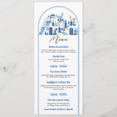 Santorini Menü Griechenland Hochzeit Griechisch Menükarte (Vorderseite)